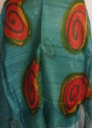 Индийский платок. тонкий шёлк . батик.2 фото