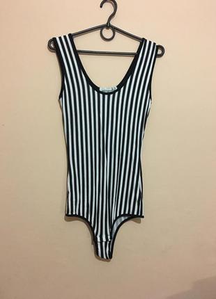 Смугастий боді missguided stripe bodysuit2 фото