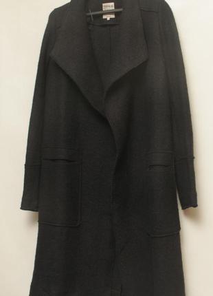Рр xs-s пальто лишенное пуговиц из шерсти и вискозы