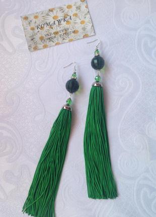 Сережки пензлика зелені1 фото