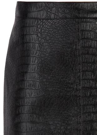 Женская юбка из экокожи черного цвета. модель chana zaps.4 фото
