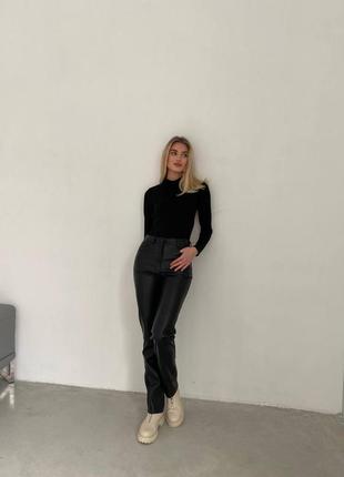 Брюки эко кожа на замше люкс качество