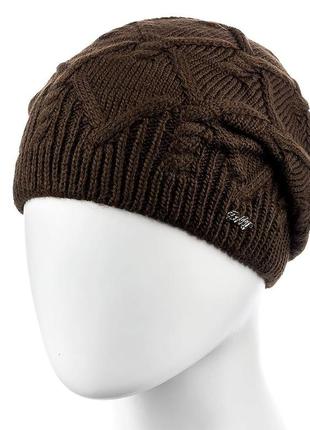 Молодежная модная шапка zolly zh23 шоколад