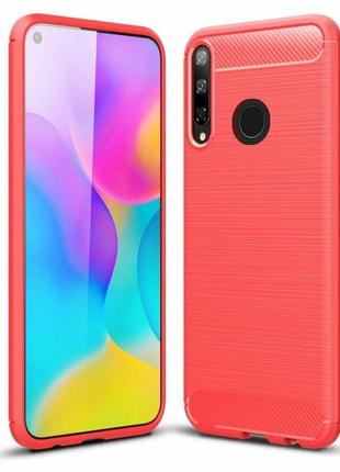 Чехол carbon для huawei p40 lite e - red1 фото