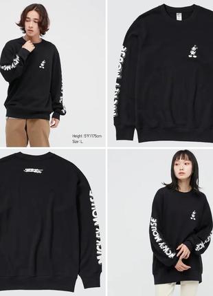 Монохромна толстовка мікі disney uniqlo7 фото