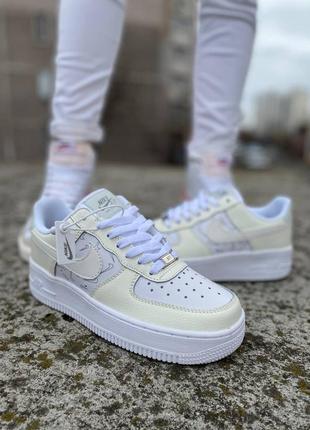 Кроссовки  air force 1 low white/sail/grey(рефлектив)2 фото