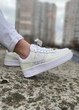 Кроссовки  air force 1 low white/sail/grey(рефлектив)8 фото