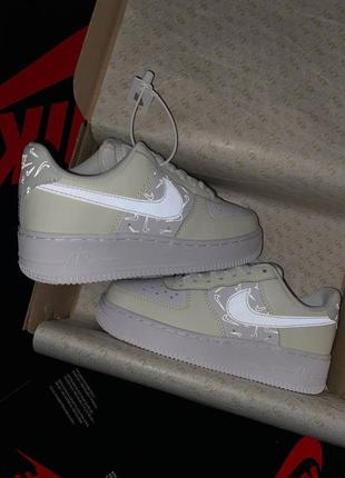 Кроссовки  air force 1 low white/sail/grey(рефлектив)10 фото