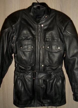 Куртка кожаная мотокуртка женская размер 48