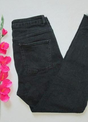 Шикарные джинсы с бусинами и необработанным краем высокая посадка even&odd 🍁🌹🍁7 фото