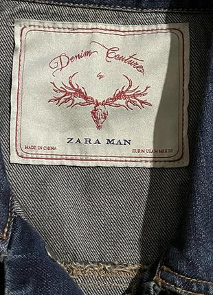 Вінтажна джинсова жилетка zara man2 фото