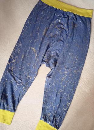 Котоновые трикотажные штаны - алладинки,с глубокой посадкой,58-64разм.1 фото
