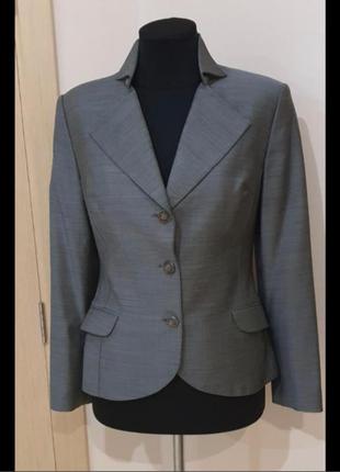Пиджак - френч,серого цвета, размер 46,8 фото