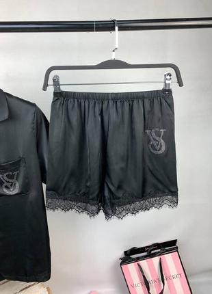 Женская пижама victoria’s secret черная на подарок 14 февраля 8 марта виктория сикрет10 фото