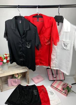 Женская пижама victoria’s secret черная на подарок 14 февраля 8 марта виктория сикрет6 фото