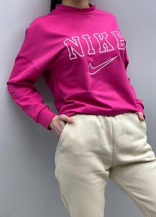 Жіночий світшот nike рожевий, свитшоты жіночі демісезонні оверсайз6 фото