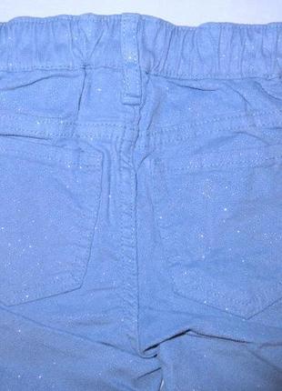 Теплые мерцающие штаны джеггинсы леггинсы children's place на девочку 5-6 лет микровельвет4 фото