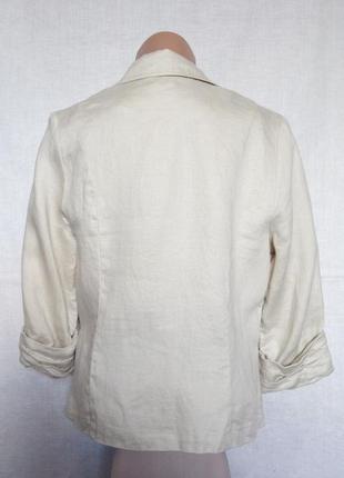 Пиджак льняной без подкладки3 фото
