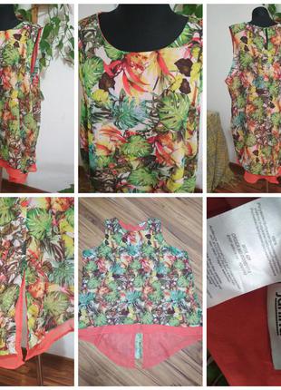 ,,великий розмір фірмова шифонова яскрава блуза оверсайз