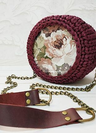 Кругла сумочка ручної роботи "дзеркало душі"