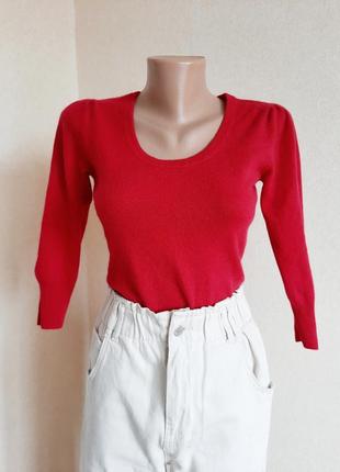Кашемировый свитер f&amp;f красный 100% кашемир джемпер пуловер кофта свитер1 фото