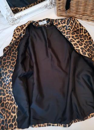 Ліквідація 💥шикарний трендовий подовжений леопардовий двобортний піджак7 фото