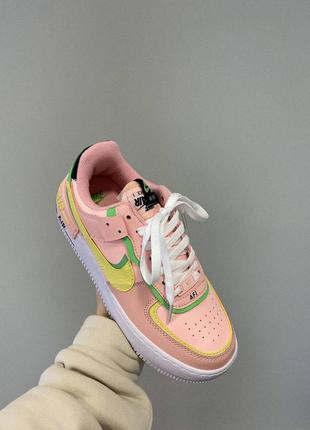 Nike air force 1 shadow arctic punch брендові жіночі кросівки найк форс з натуральної шкіри жіночі кольорові кросівки із натуральної шкіри10 фото