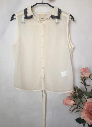 Нежная очаровательная шифоновая блуза с оригинальной спинкой от ichi2 фото