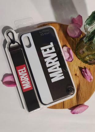 Чохол для iphone xs max marvel з карабіном