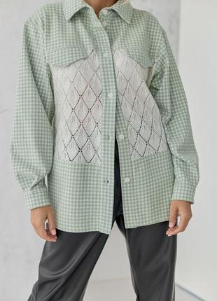 Женская рубашка 1775 trikobakh оливковая. размер 42/442 фото