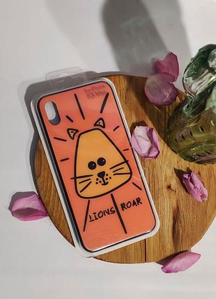 Чохол для iphone xs max з скляним задником жіночий