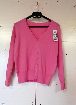 Кофта светр кардиган з ніжного трикотажу розмір хс-м цікавими ґудзичками наявності рожевий,з