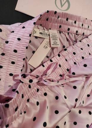 Сатиновые пижамные штаны джогеры в горошек р.м,л💕victoria's secret виктория сикрет вікторія сікрет оригинал6 фото