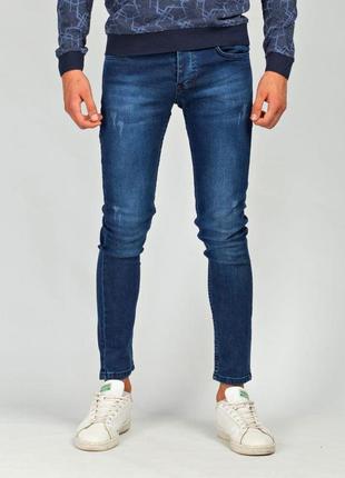 Reserved стильні чоловічі сині джинси слім slim р. 30 s-m