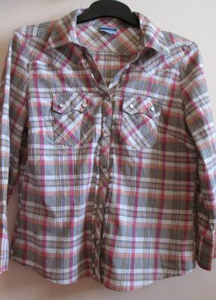 Акція 1+1=3 розпродаж стильна блуза сорочка oasis котон розмір 12