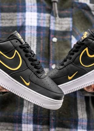 nike air force 1 07 lv8 black gold 40 41 42 43 44 45 1750 89673602