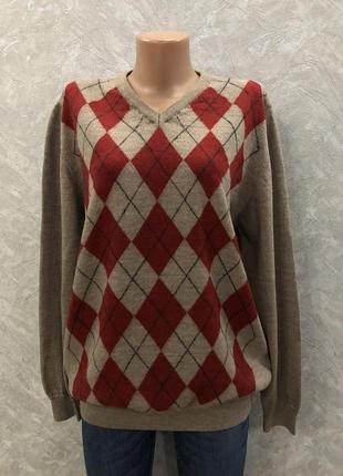 Пуловер джемпер 100% шерсть