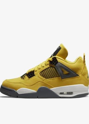 Кроссовки мужские air jordan 4 retro, желтые (аир джордан ретро, кросівки чоловічі, жовті)