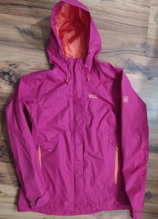 Куртка лижна ветровка яркой розовой расцветки треккинговая jаck wolfskin outdoor размер м
