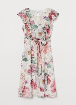 Красивое шифоновое платье для кормящих мам от h&m