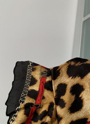 Платье леопард,декольте,с поясом,батал,большой размер7 фото