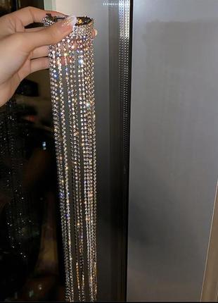 Заколка для хвоста волос стразы камни сваровски люкс качество