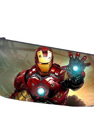 Пенал школьный железный человек и человек паук марвел marvel двухсторонний 22х11 см (pn_0145)