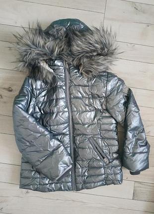 Курточка зимова срібляста 7 років next