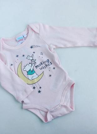 Натуральный боди с винни пухом на девочку 6 месяцев 68 см