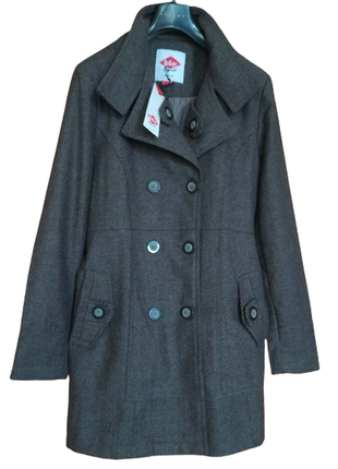 Пальто новое, короткое, шерсть двубортное, lee cooper,1 фото