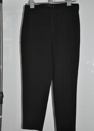 Укороченные брюки, штаны zara с черными лампасами2 фото