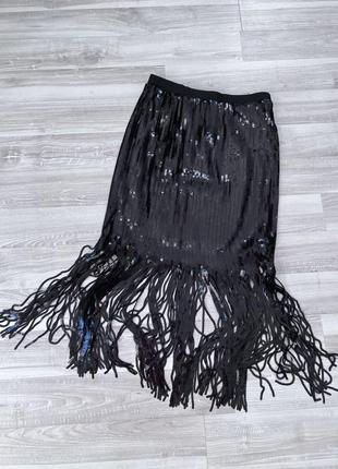 Спідниця паєтки бахрома