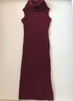 Марсаловое плаття рубчик 2