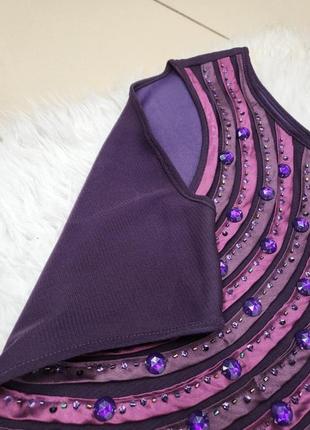 Сиреневое фиолетовое вечернее платье туника поетки камни8 фото